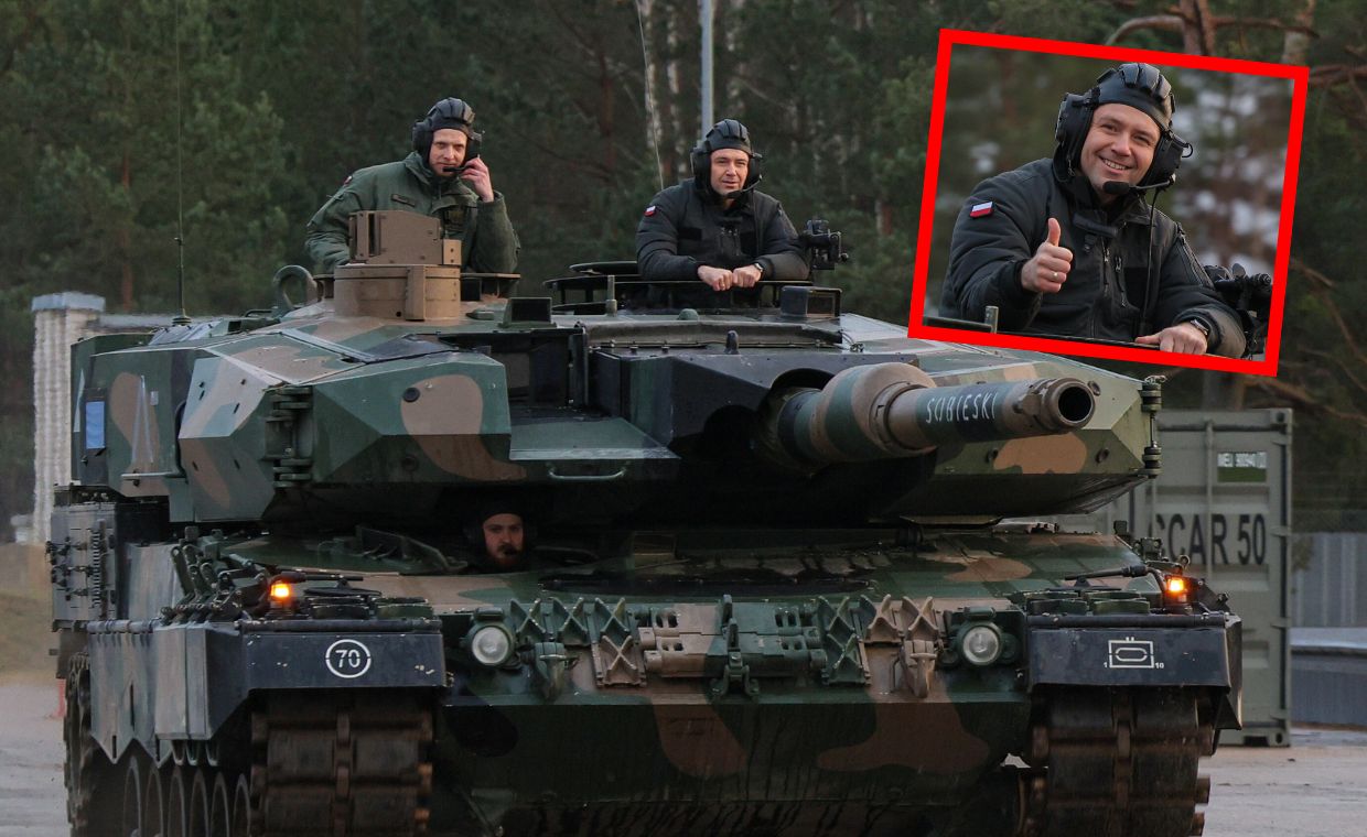 Nawrocki w czołgu, nagranie jest już w sieci