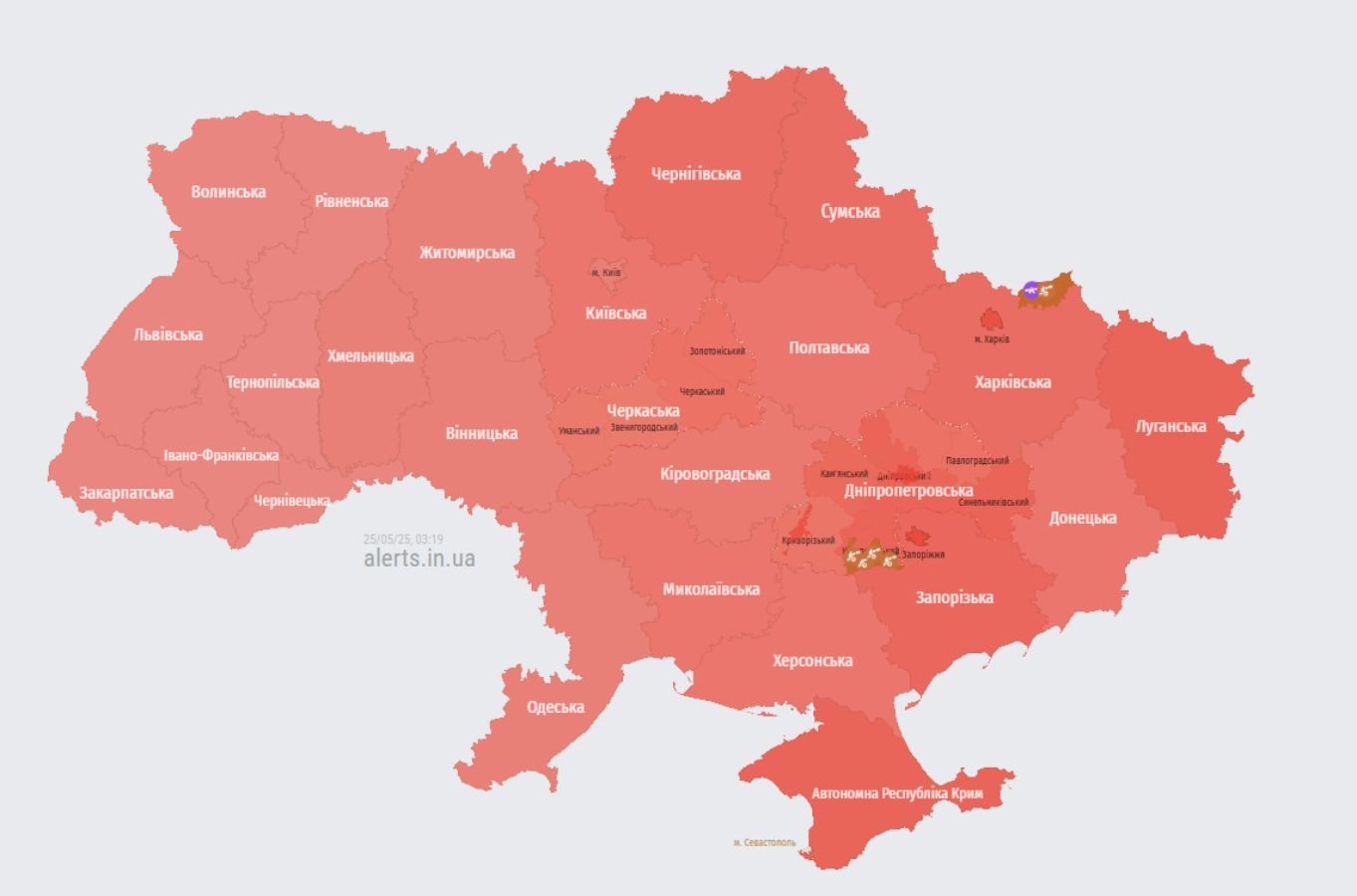 Alerty w całej Ukrainie. Zmasowany atak Rosjan