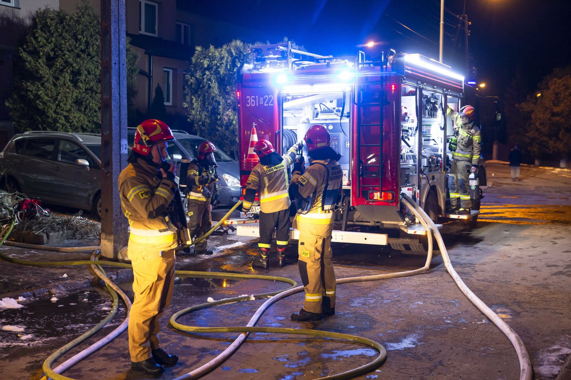 Pożar nad jeziorem Ukiel. Z hotelu ewakuowano paręnaście osób