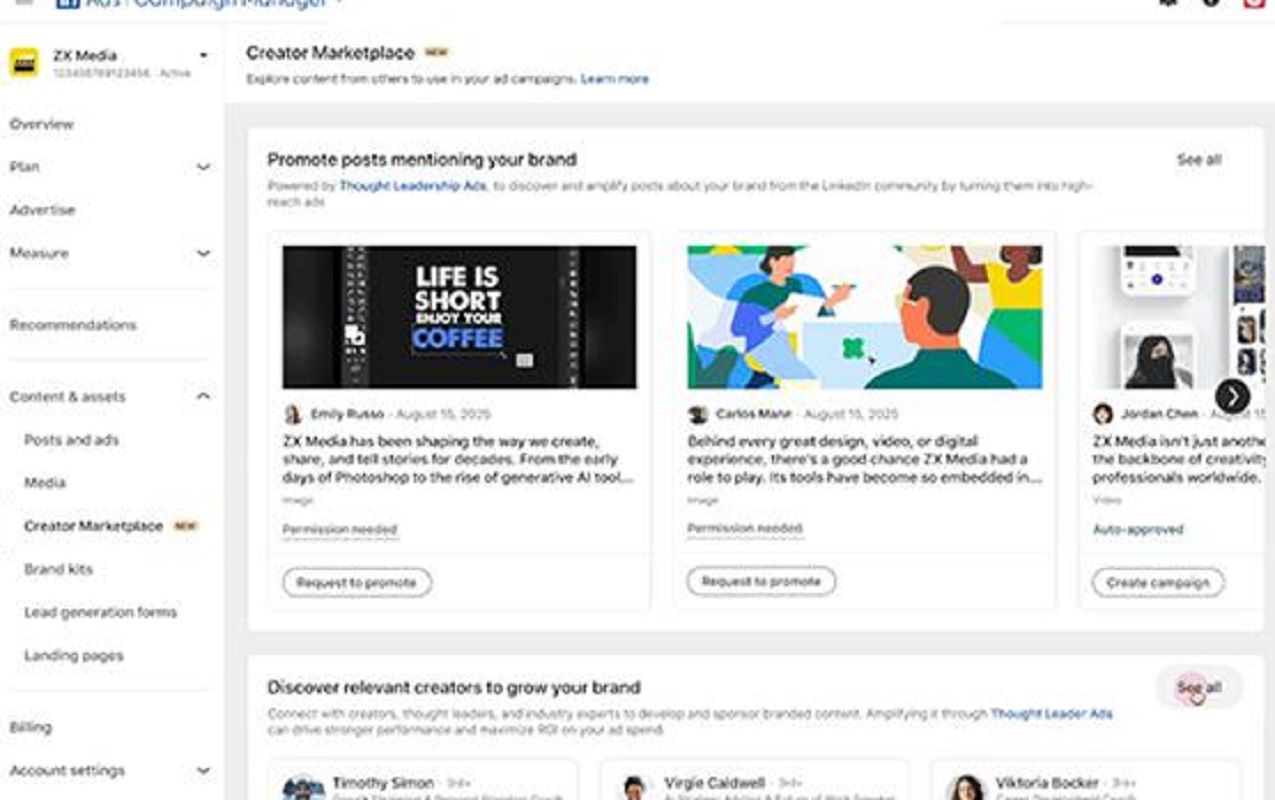 LinkedIn uruchamia Creator Marketplace. Na razie w wersji alfa