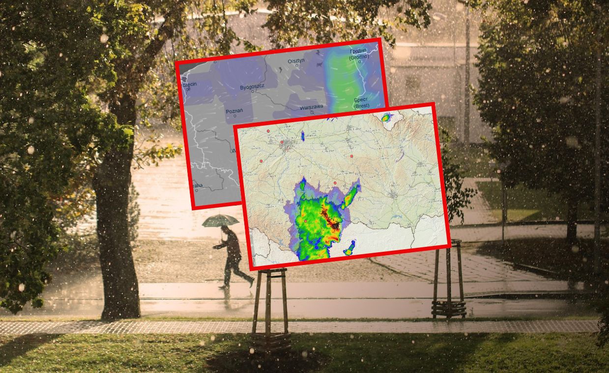 Gwałtowne burze i deszcz nad Polską. Dwie strefy zagrożenia