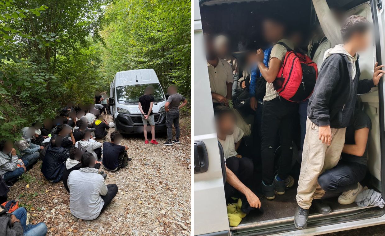 47 imigrantów w busie. Dwoje Polaków zatrzymanych