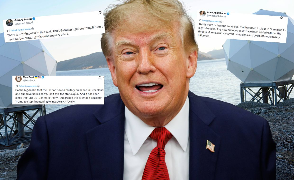Trump ogłosił umowę z Danią o kontroli nad Grenlandią. Analitycy kpią
