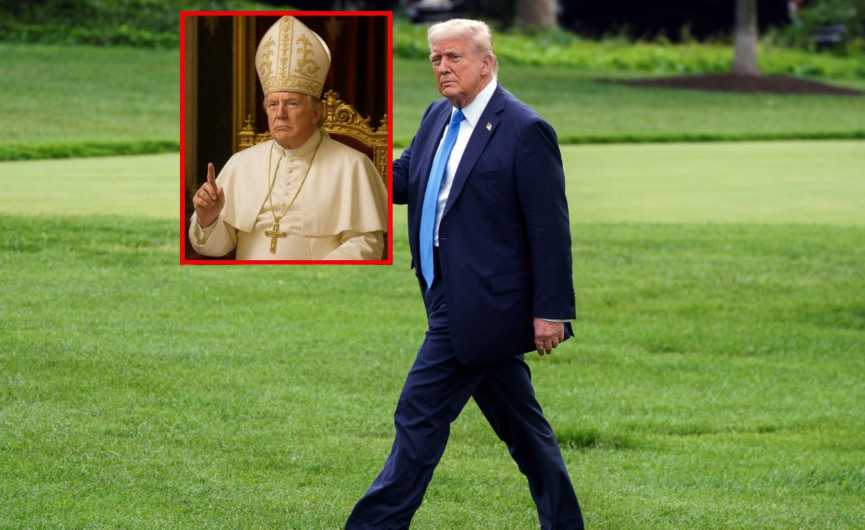 Trump jako papież? Prezydent USA pokazał zdumiewającą grafikę