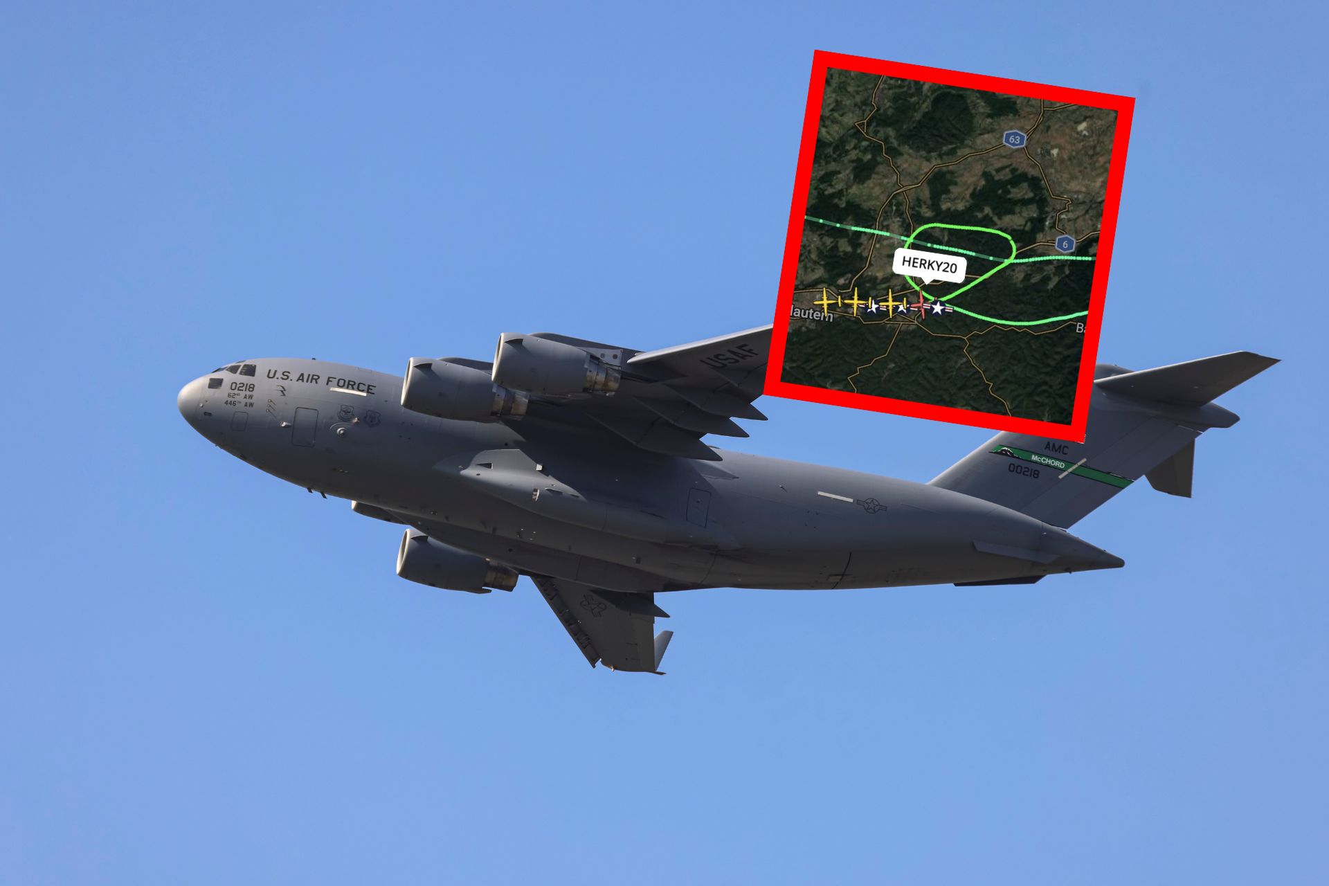 Amerykański samolot krąży nad Niemcami. Nadał sygnał awaryjny