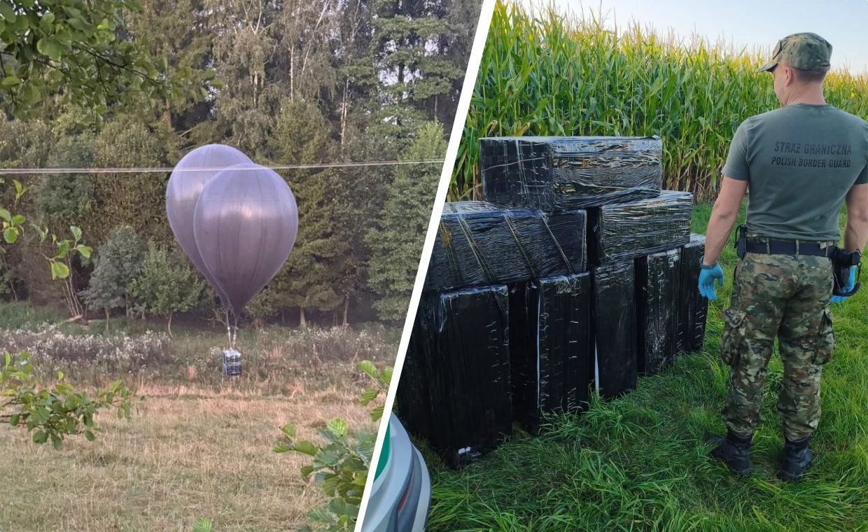 Papierosy latały w balonach nad granicą. SG ujawniła wartość towaru