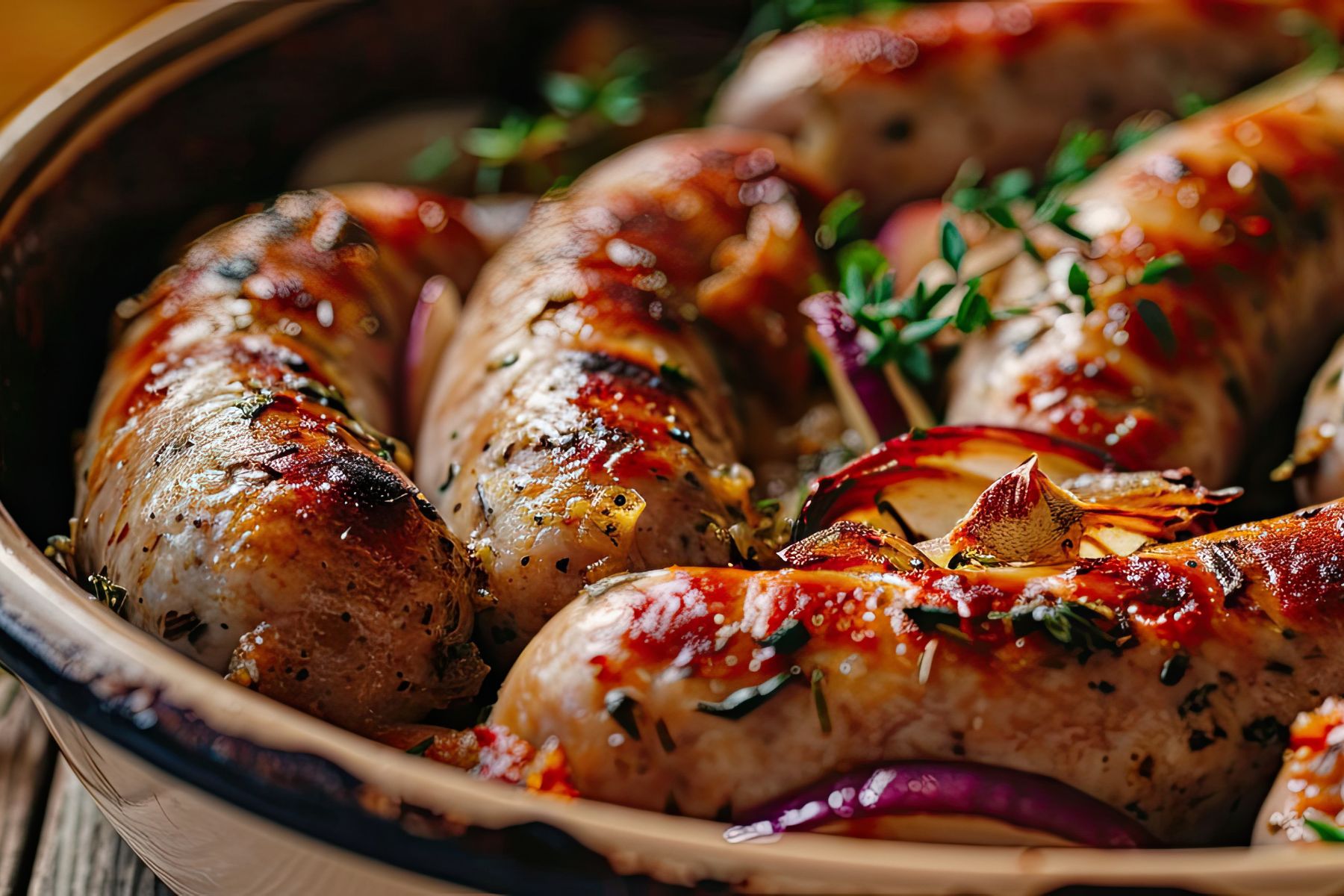 Na Wielkanoc tak piekę białą kiełbasę. Ma chrupiącą skórkę, ale to dodatki robią robotę