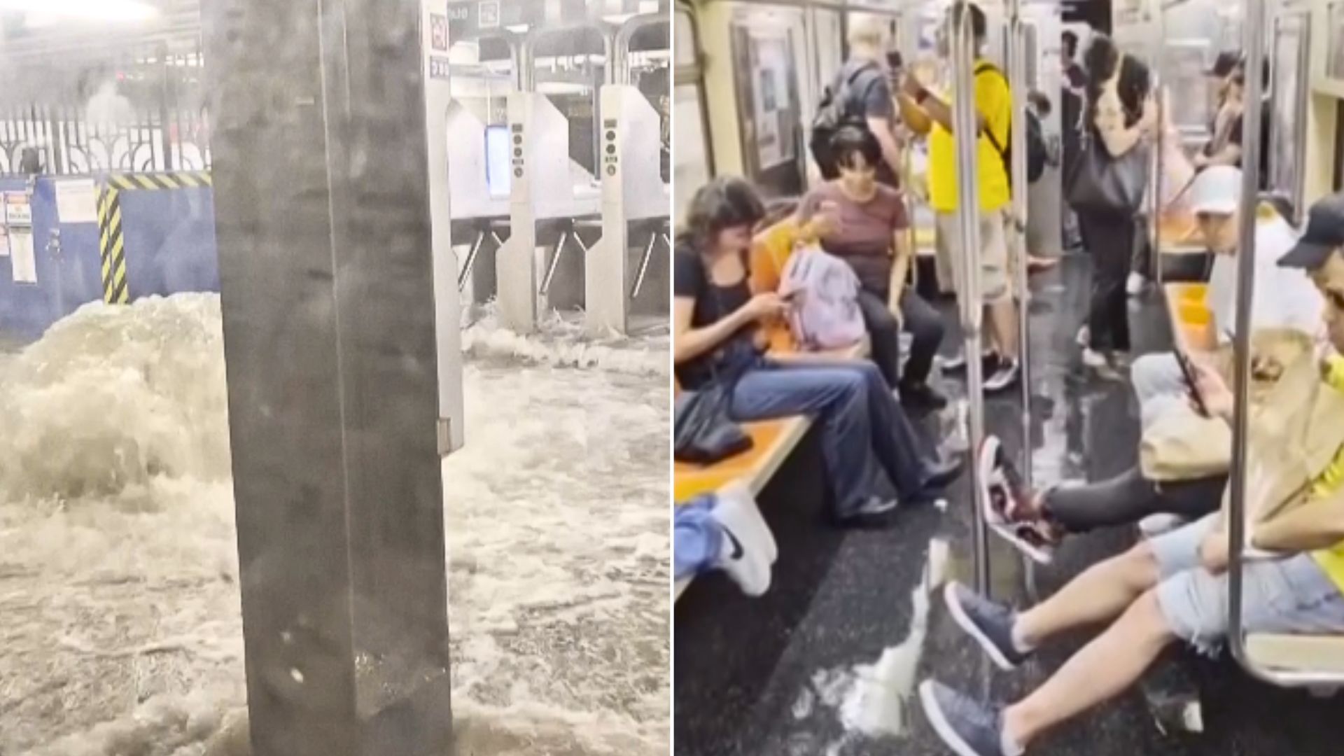 Potężna burza w Nowym Jorku. Woda wdarła się do metra