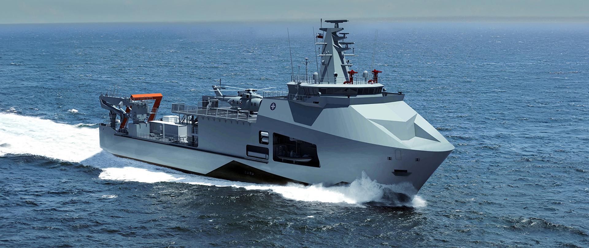 "Kolejny kamień milowy". ORP Ratownik coraz bliżej