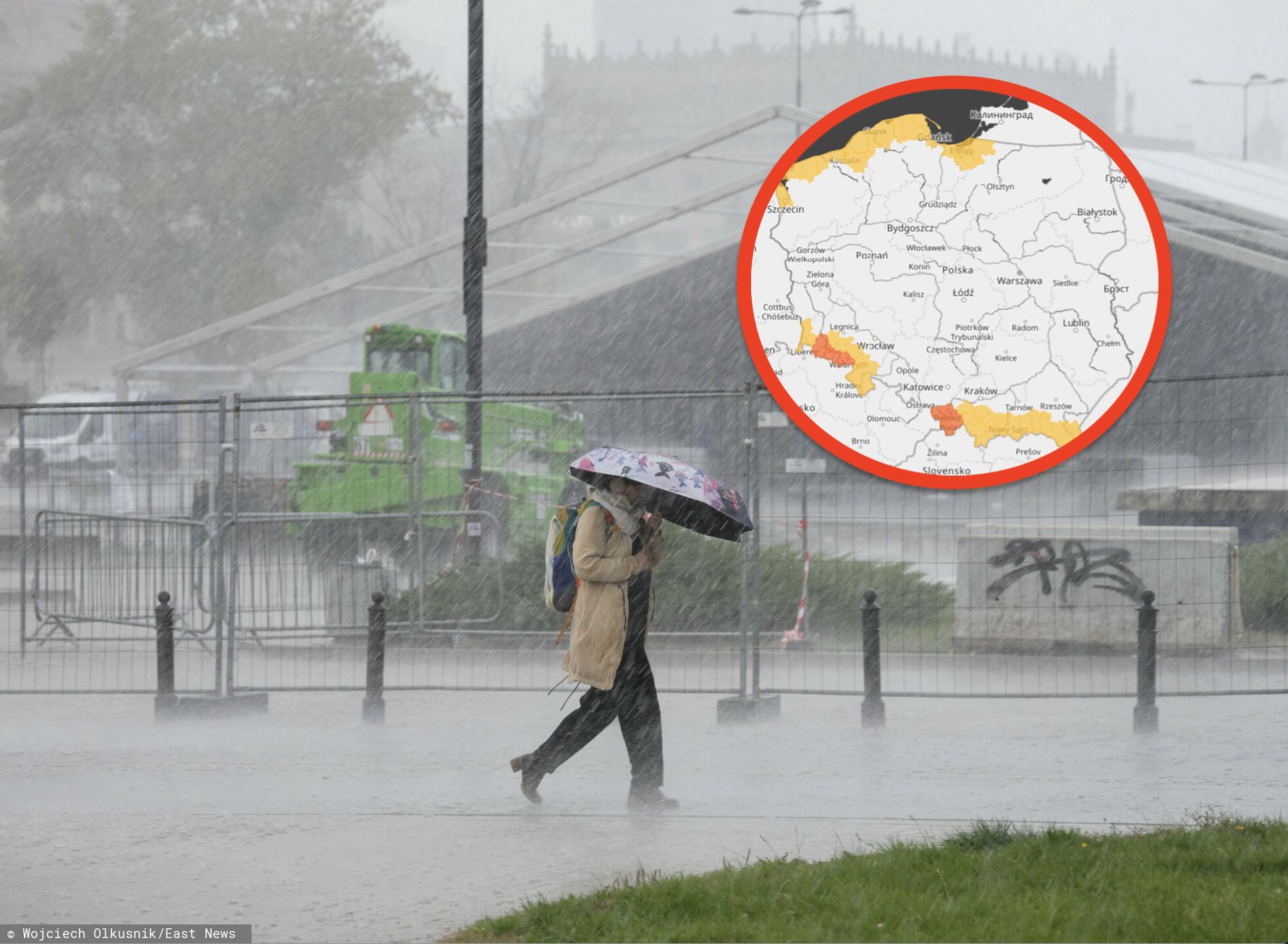 To będzie ściana deszczu. Cyklon Manja sunie przez Polskę