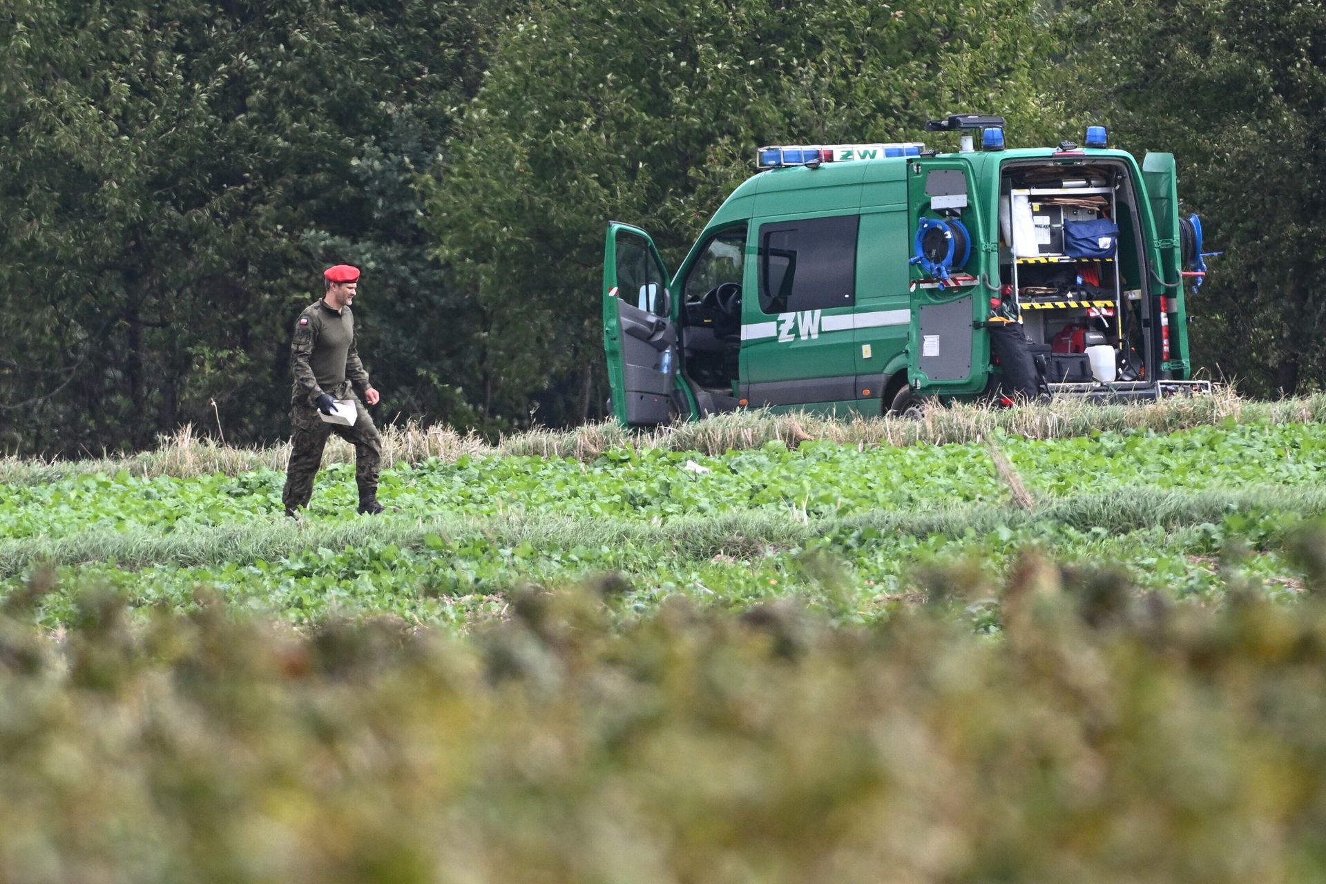 Kolejne fragmenty dronów. Żandarmeria Wojskowa na miejscu