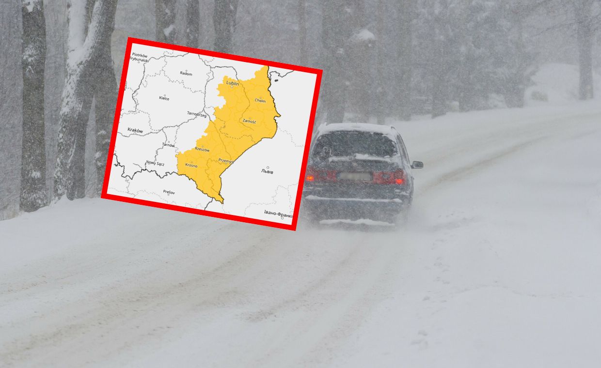 Podkarpacie tonie w śniegu. Przybywa choćby 2 centymetry na godzinę