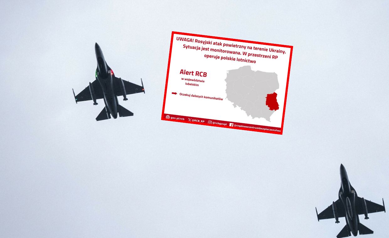 Drugi alert tego samego poranka. RCB ostrzega