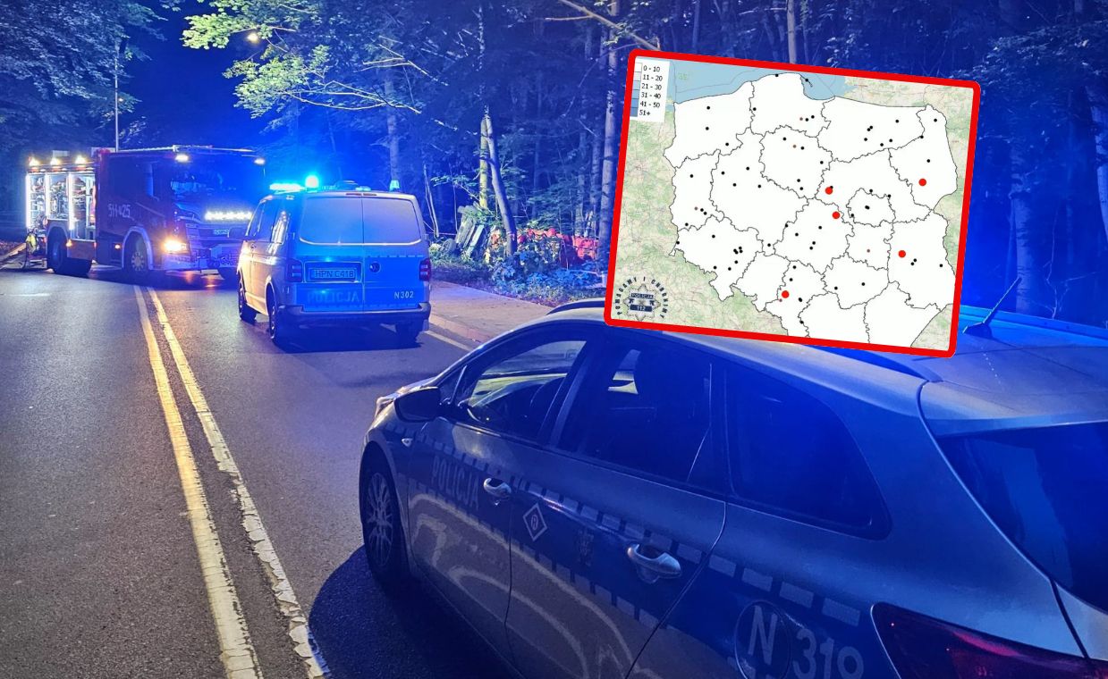 Tragiczne wakacje. Na drogach zginęły już 72 osoby