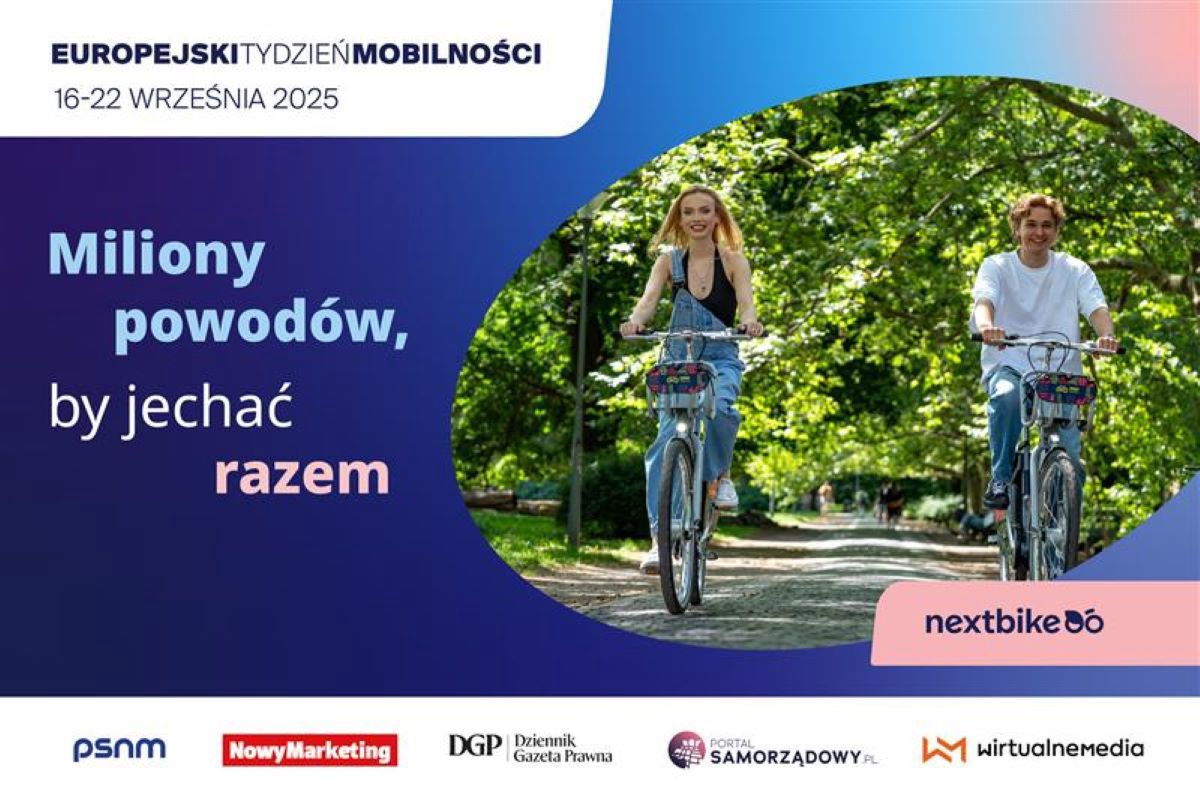 Nextbike wspiera Europejski Tydzień Mobilności 2025. "Miliony powodów, by jechać razem"