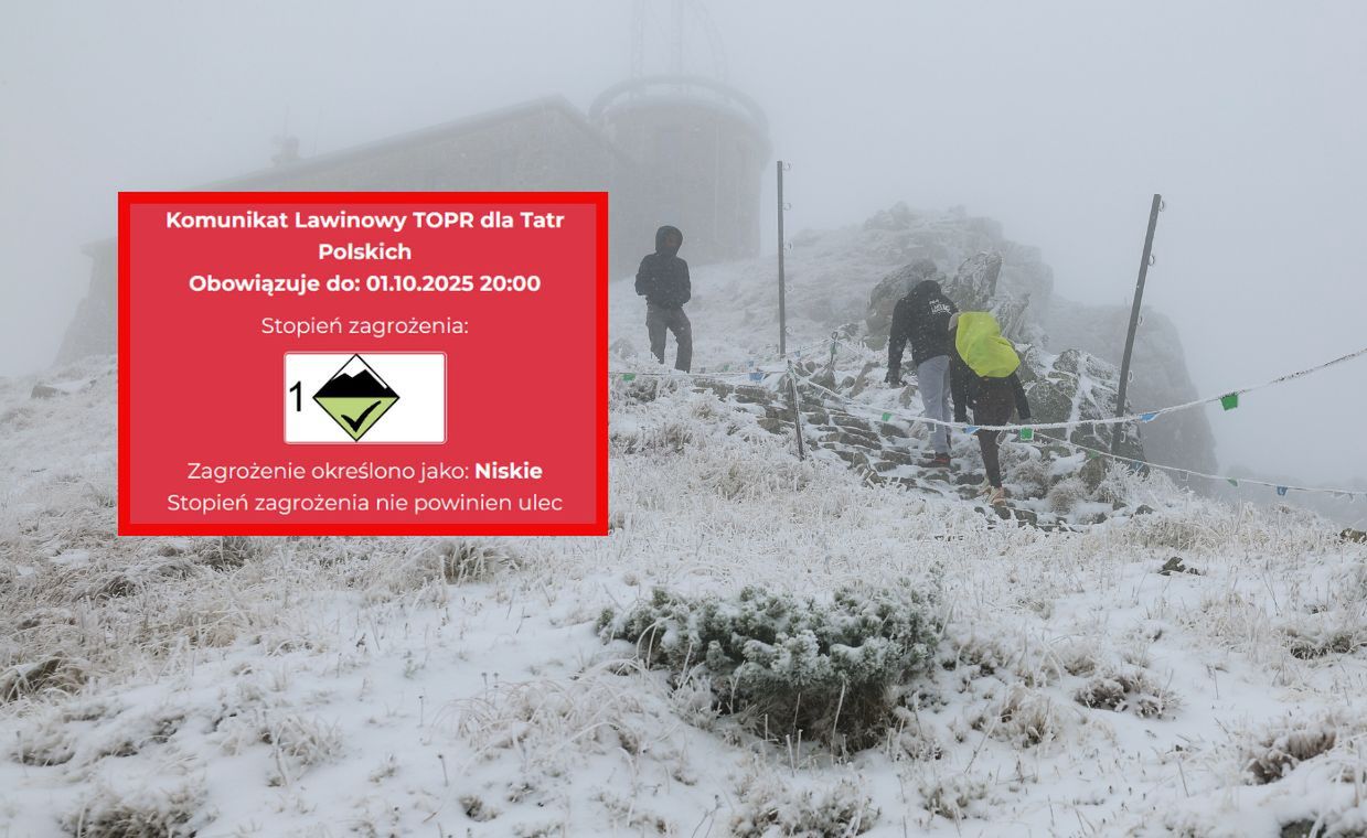 Pierwsze uderzenie zimy. W Tatrach zagrożenie lawinowe