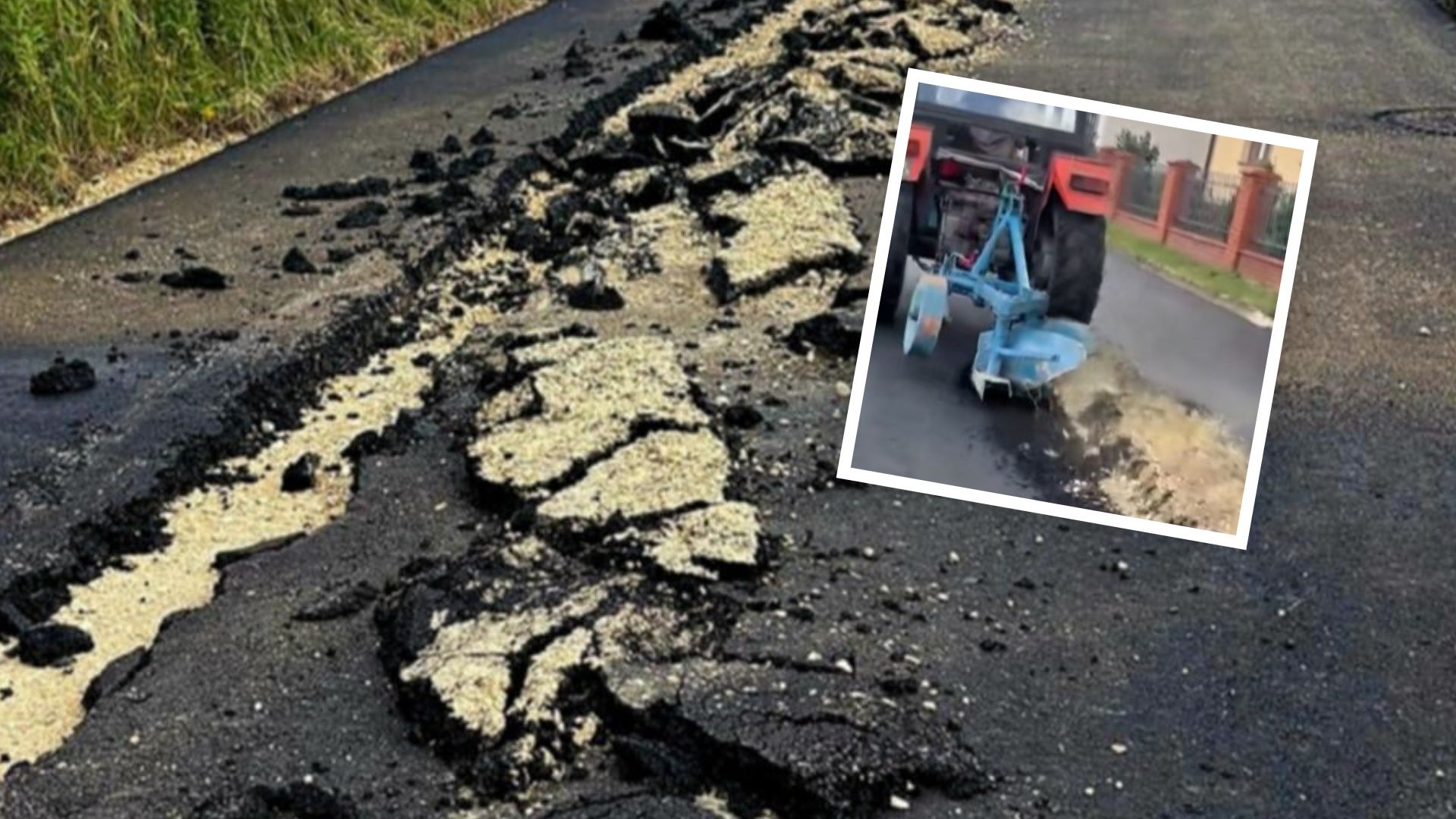 Rolnik zaorał nowy asfalt. Straty są potężne. Sąd wydał decyzję