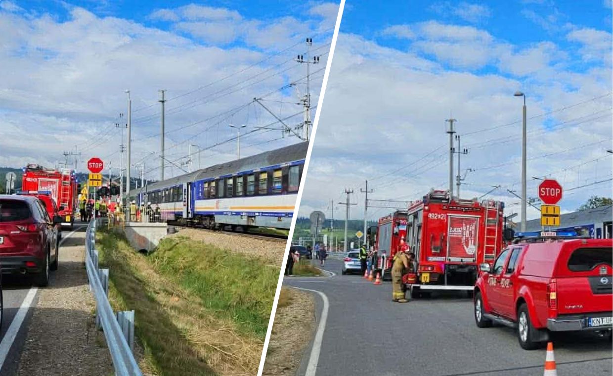 Rowerzysta zginął pod kołami pociągu. Wstrzymano ruch