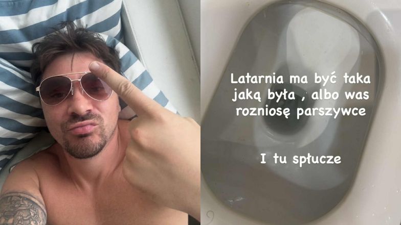 Daniel Martyniuk znów uaktywnił się w nocy. Dodał zdjęcie... muszli klozetowej: "ODDAWAĆ LATARNIĘ! (...) Rozniosę was, PARSZYWCE"