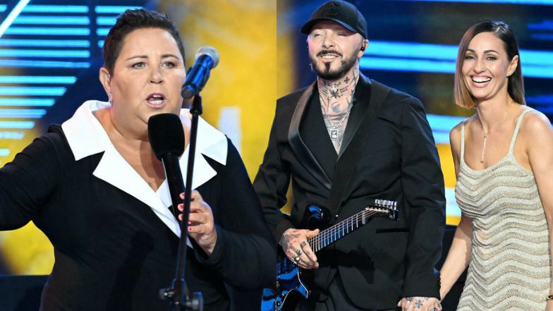 Paweł Rurak-Sokal z "Blue Cafe" pojawił się na scenie w Sopocie ze świeżo upieczoną ŻONĄ!