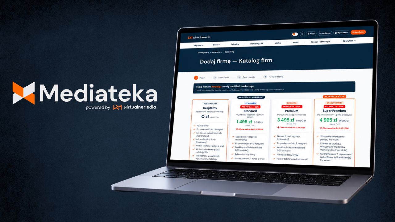 Już blisko 500 firm w Mediatece Wirtualnemedia.pl. Przez miesiąc wszystkie pakiety 50 proc. taniej