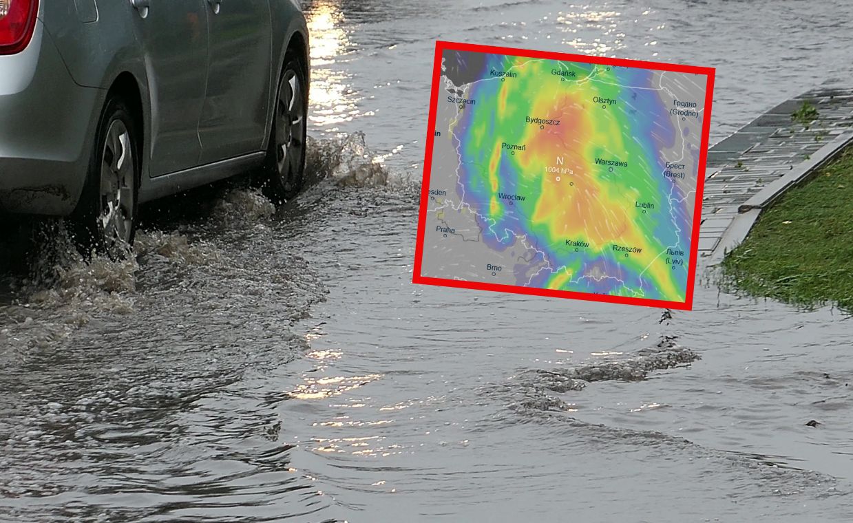 Ulewy przejdą przez Polskę. Do tego grad i burze
