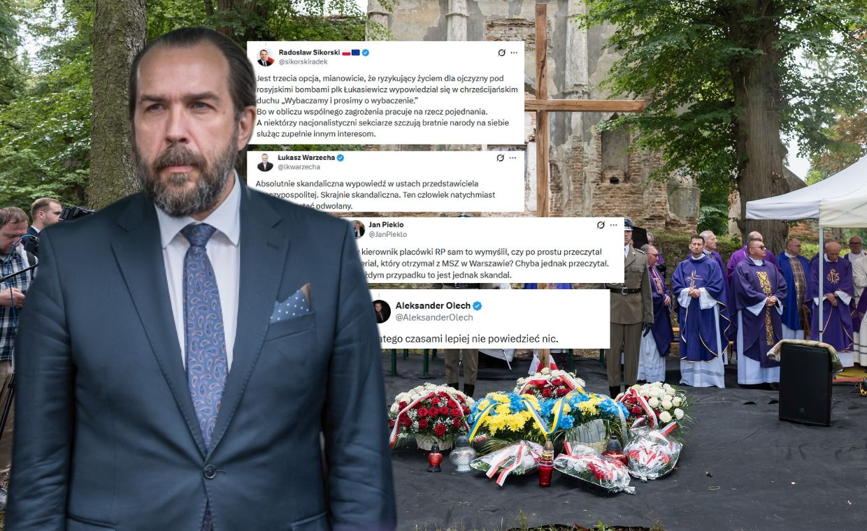 Lawina oburzenia po słowach na Wołyniu. Sikorski broni dyplomaty