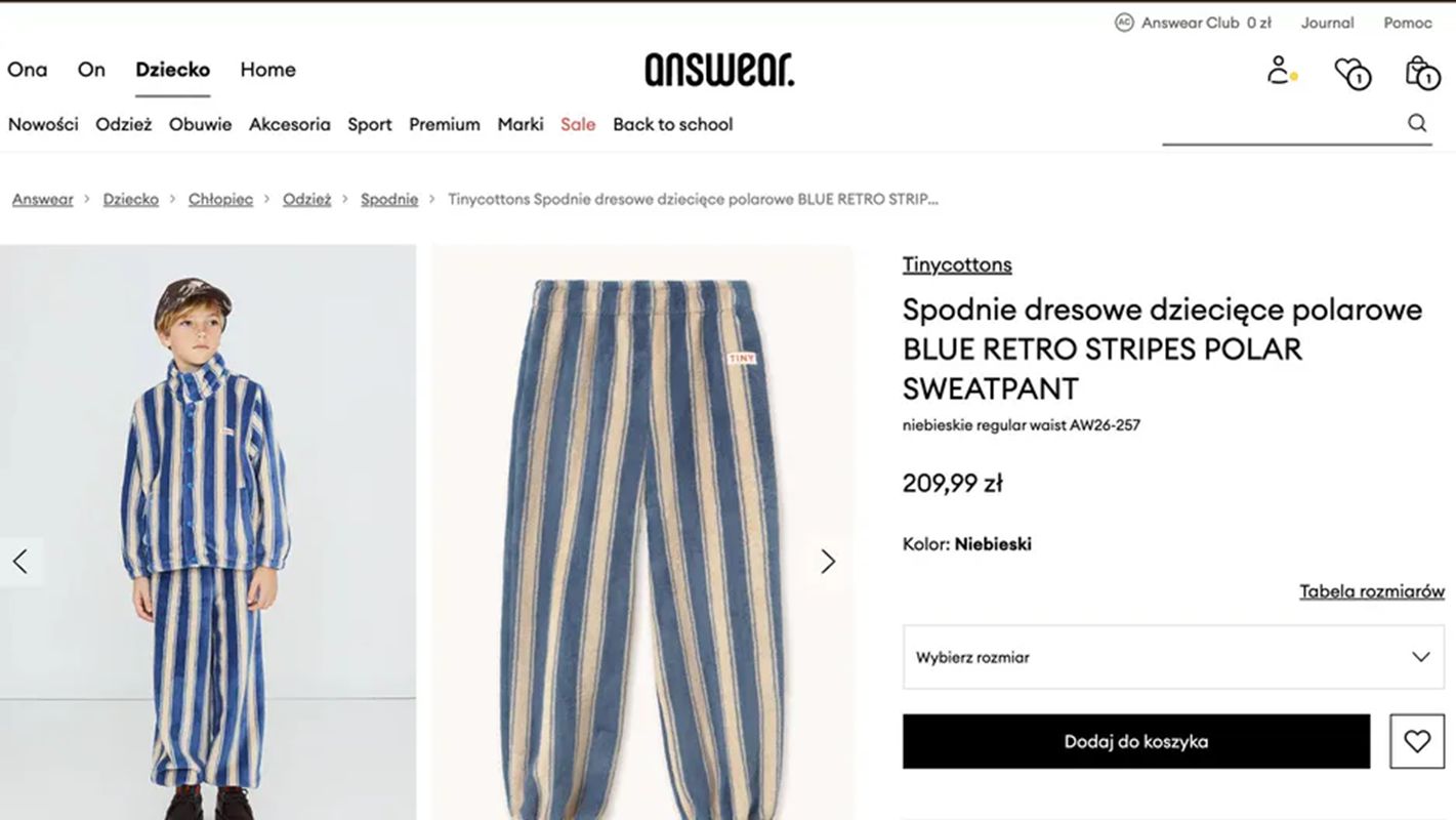 Pasiasty strój wywołał kontrowersje. Answear: usuwamy produkt z oferty