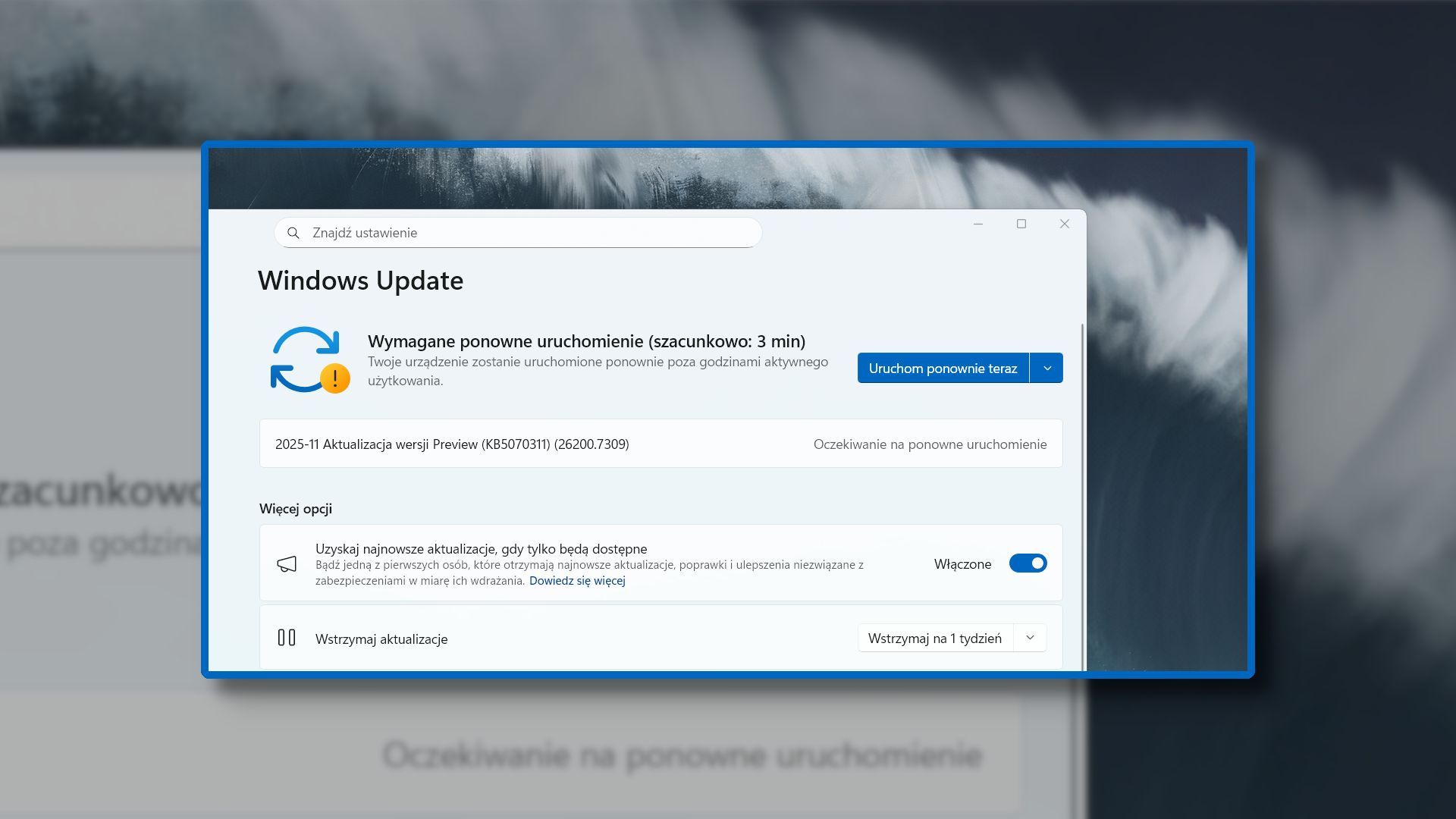 Windows 11 KB5070311. Opcjonalna aktualizacja czeka w ustawieniach