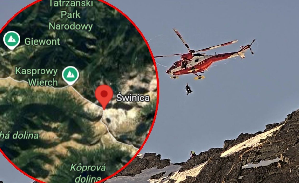 Śmiertelny wypadek na Świnicy. Turysta spadł na stronę słowacką