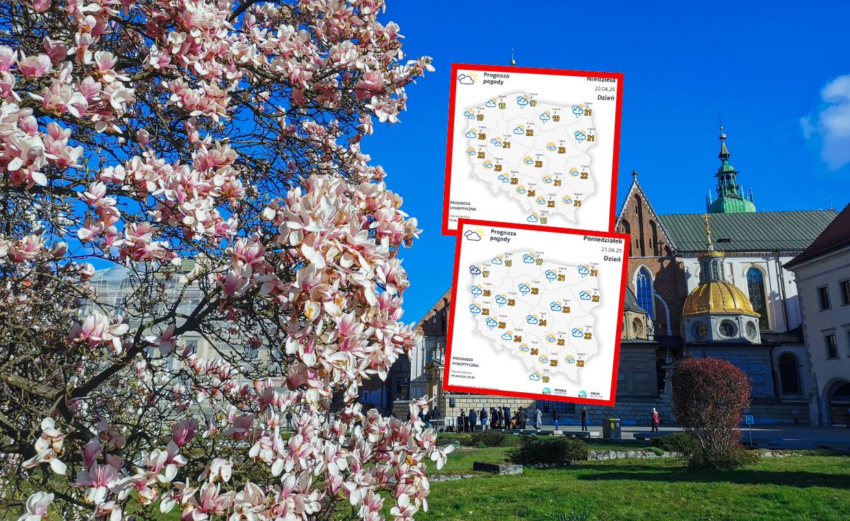 Prognoza pogody. Ciepłe święta. Ale może też zagrzmieć