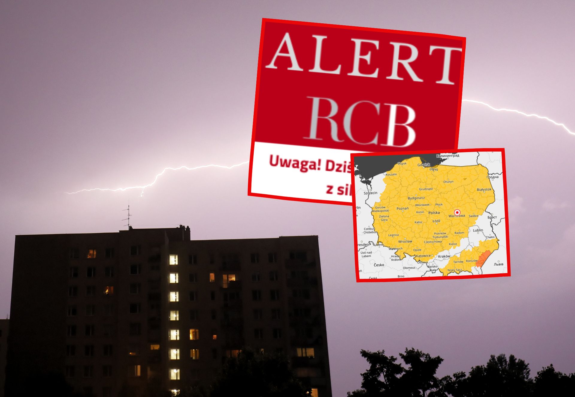 Alert RCB. Znów niespokojnie w pogodzie