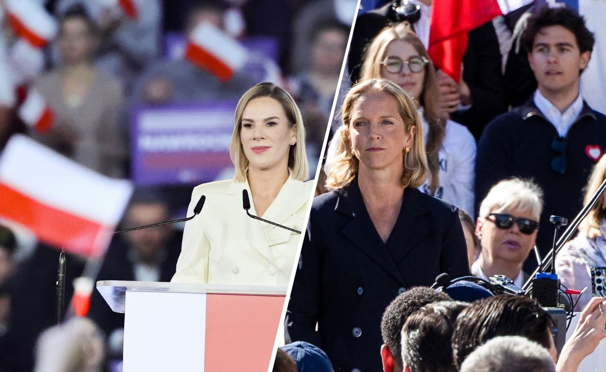 Nawrocka kontra Trzaskowska. Tak wyglądały i mówiły na wiecach