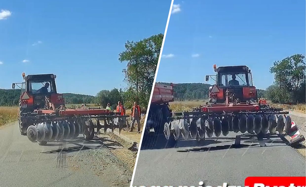 Kolejne uszkodzenie przez rolnika. Jest nagranie