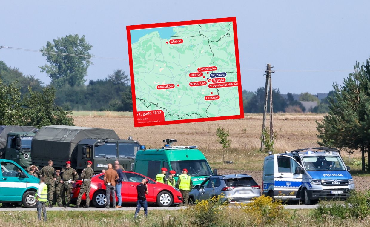 Tutaj znaleziono zestrzelone drony. Aktualna mapa