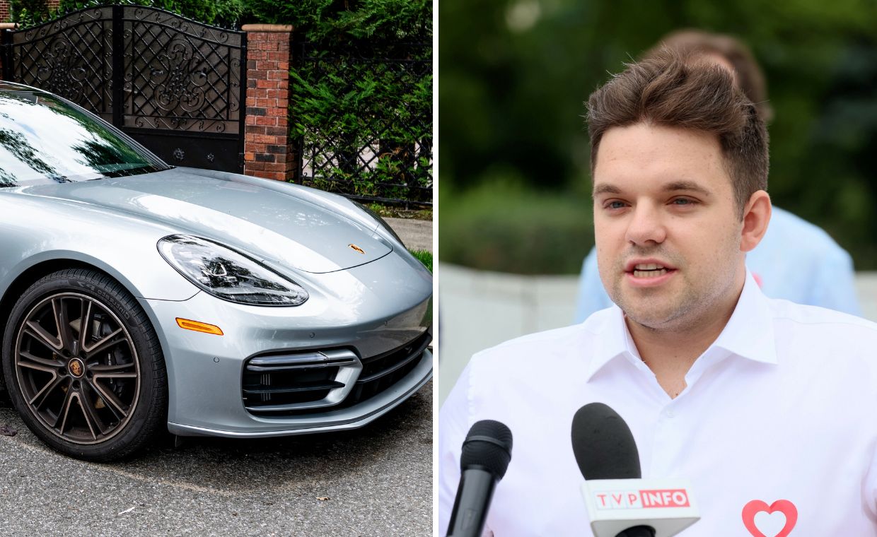 Kacprzyk widziany po aferze w Porsche. Pędził, łamiąc przepisy