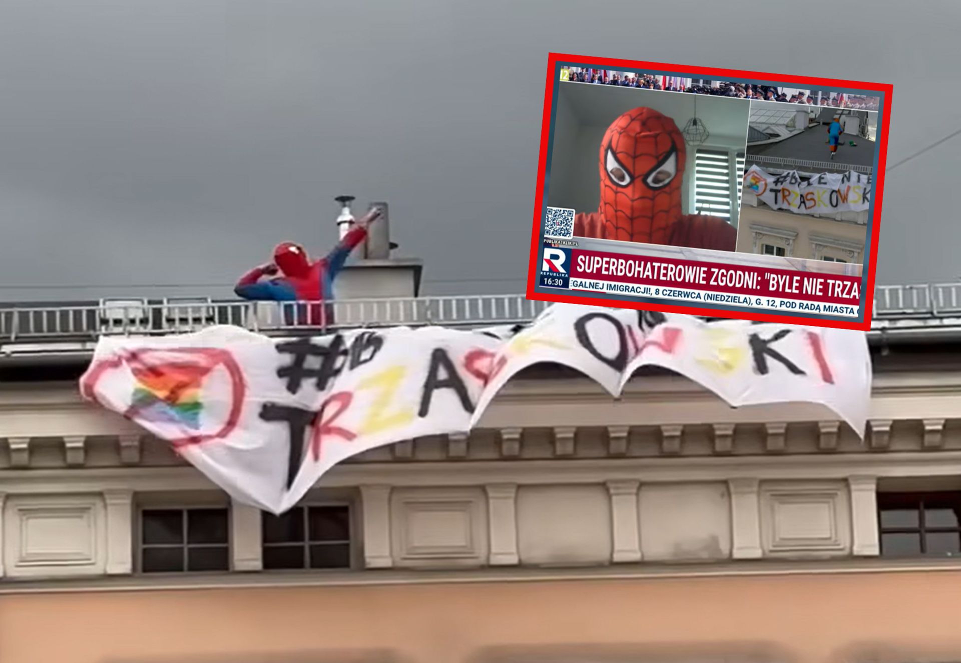 W Republice rozmawiali ze "Spider-Manem". Pokazali nagranie z dachu