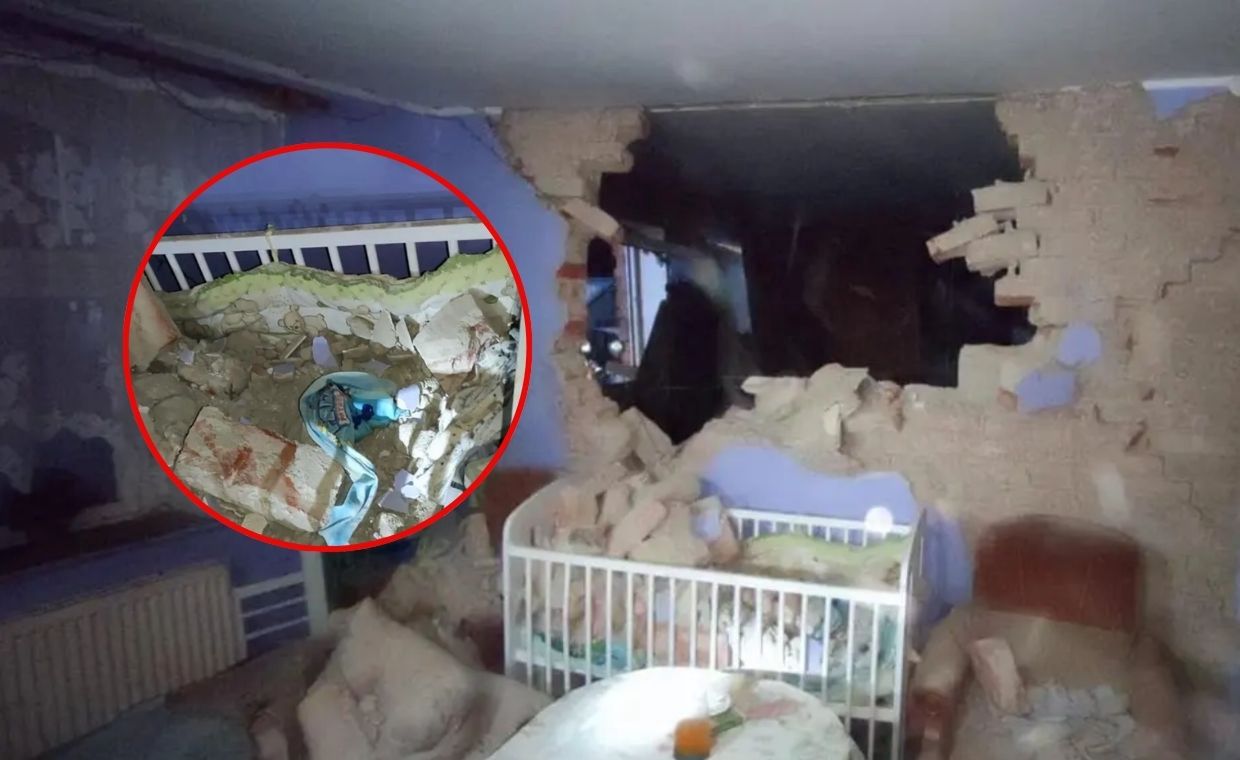 W domu wybuchł piec. Cegły spadły na łóżeczko z niemowlęciem