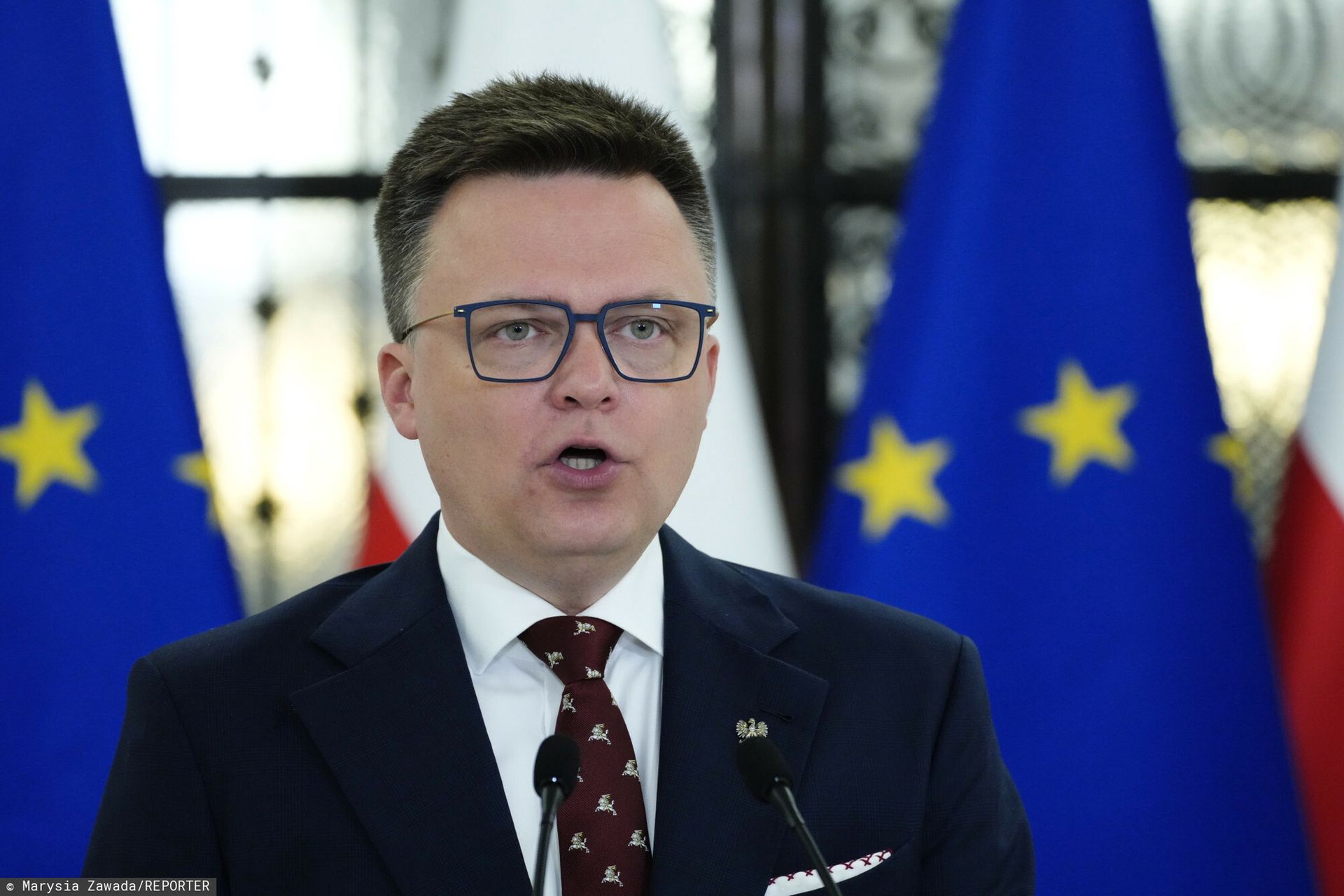 Orędzie marszałka Sejmu. Hołownia zabrał głos przed wyborami