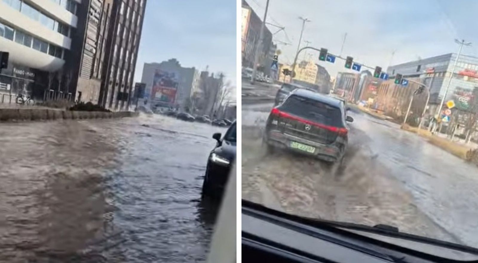 Potężna awaria we Wrocławiu. Ulica zamieniła się w rzekę