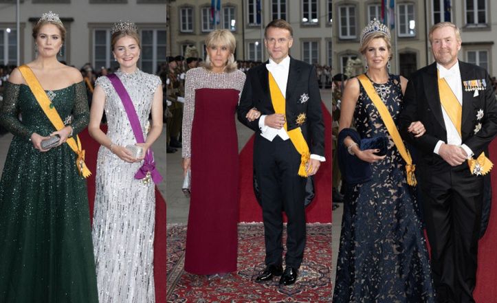 Ceremonia abdykacji Wielkiego Księcia Luksemburga Henryka. Brigitte i Emmanuel Macronowie bawili się z europejskimi royalsami