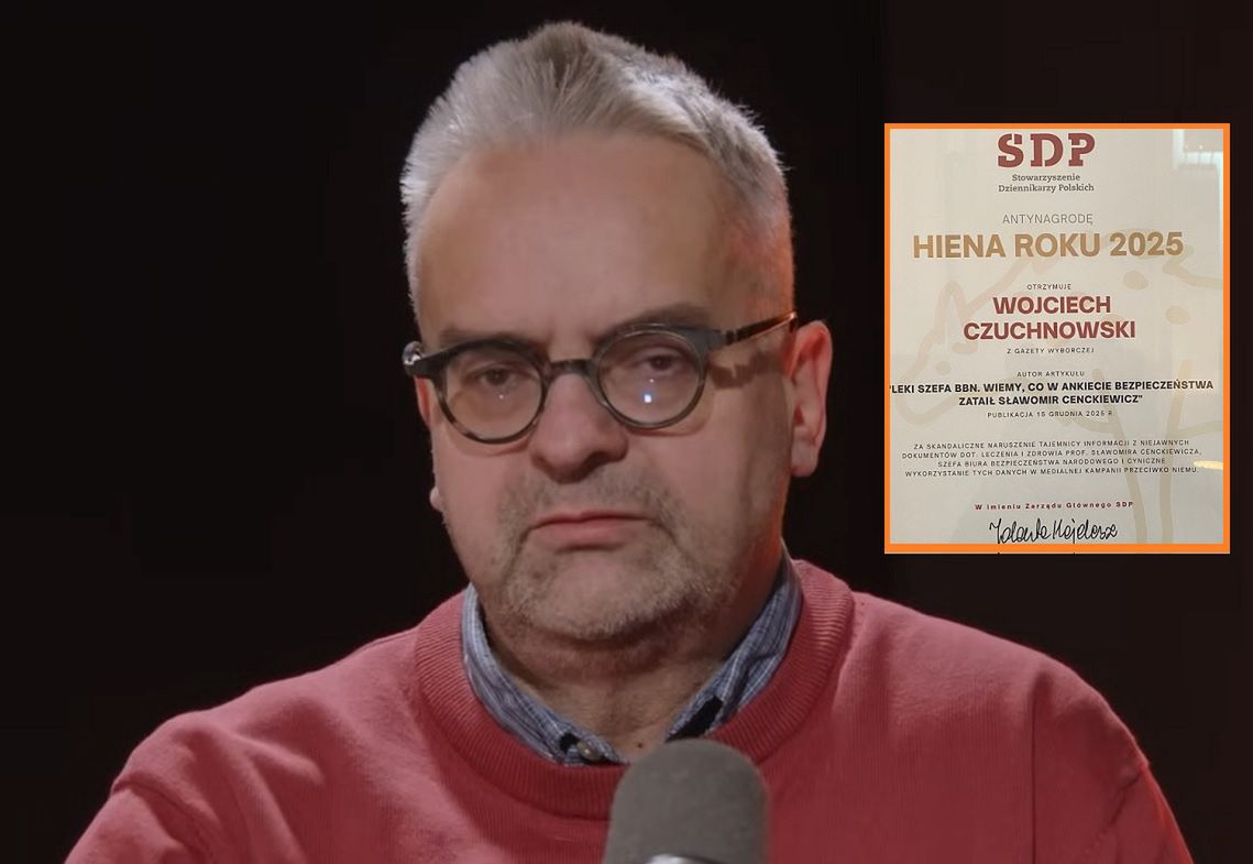 Wojciech Czuchnowski znów z Hieną Roku. Za tekst o lekach szefa BBN