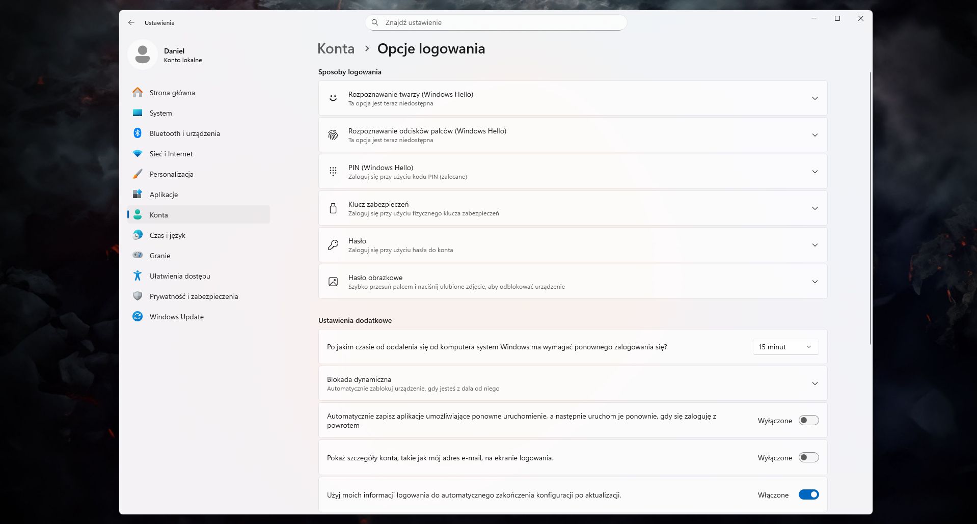 Windows Hello i logowanie bez hasła - konfiguracja