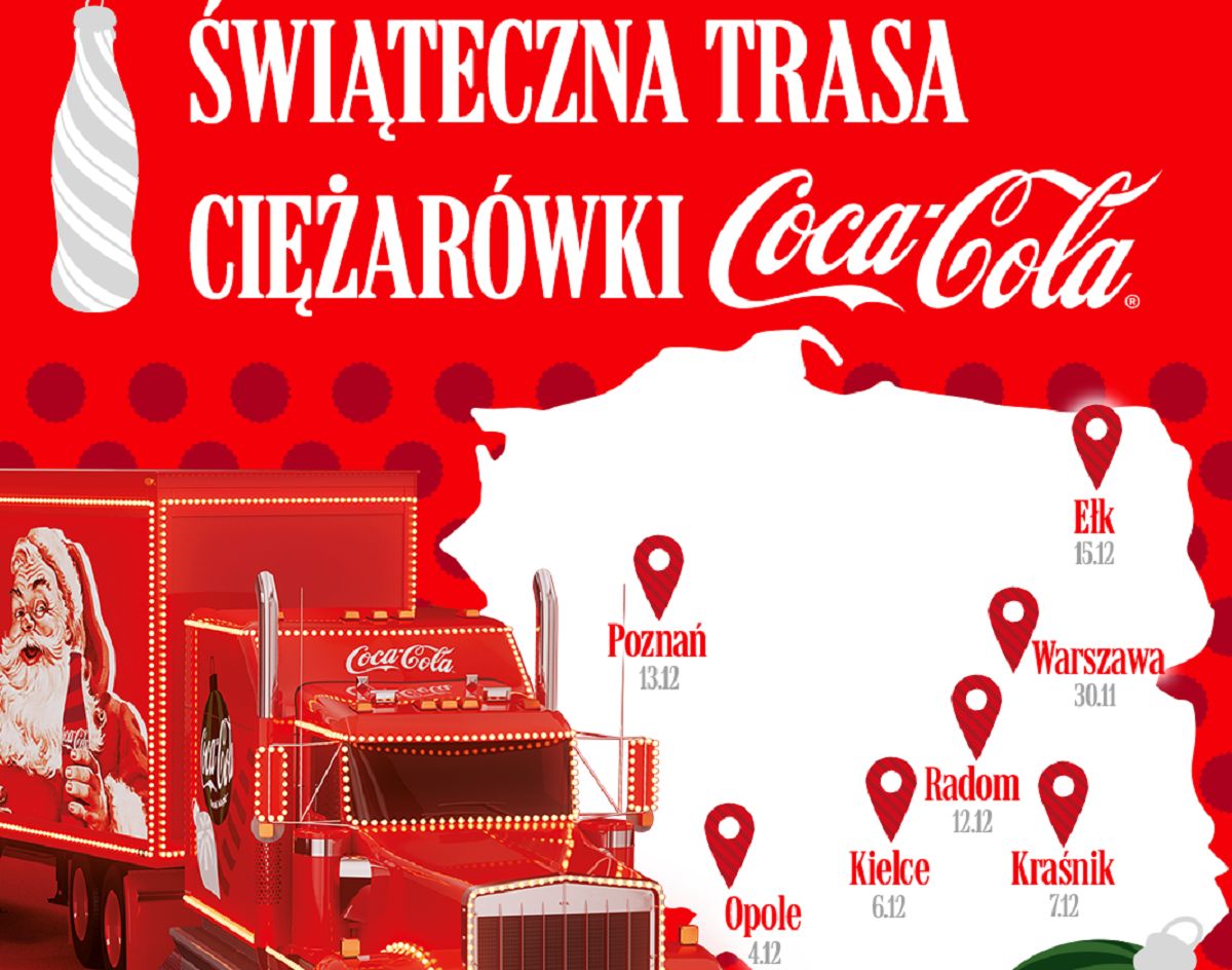 Ciężarówki Coca-Coli wyruszają w Polskę. Odwiedzą 7 miast