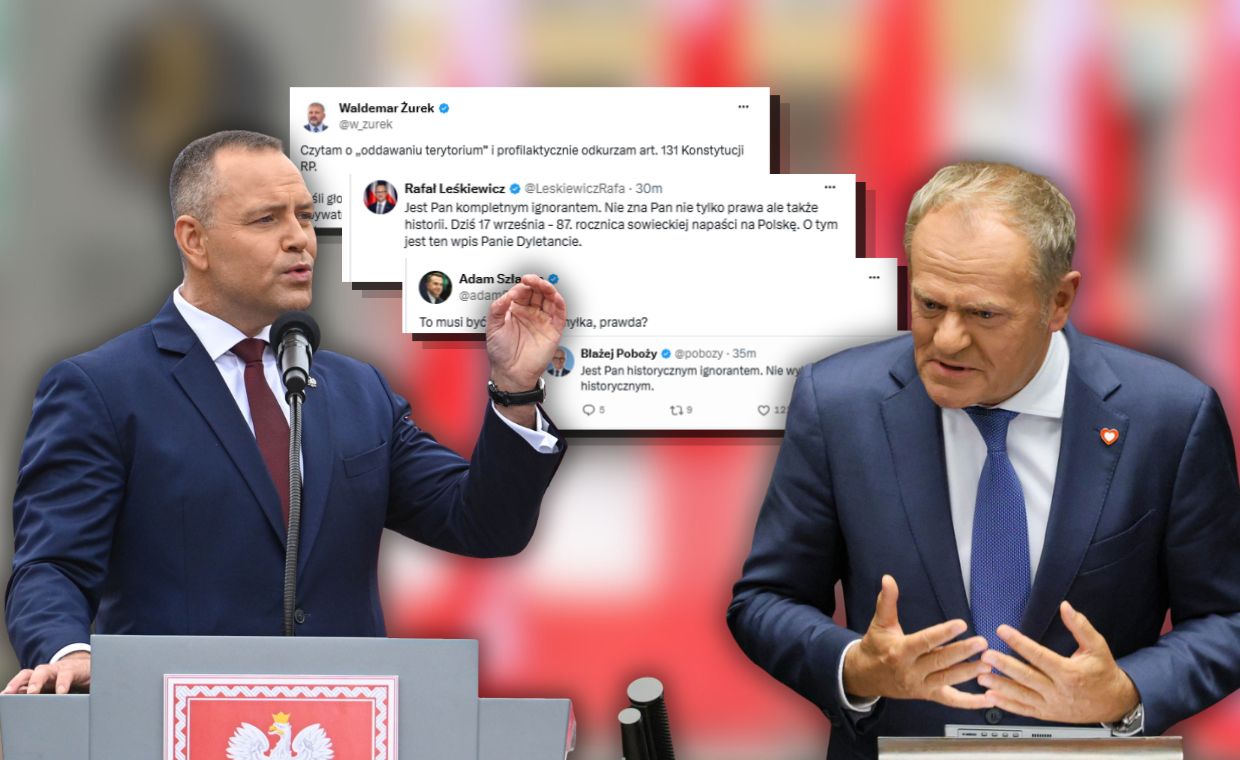 Wpis o oddaniu terytorium wywołał burzę. KPRP broni Nawrockiego