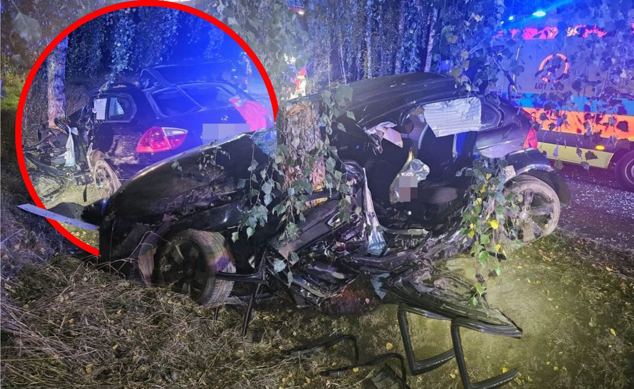 Tragedia na drodze. 18-latek zginął w rozbitym BMW