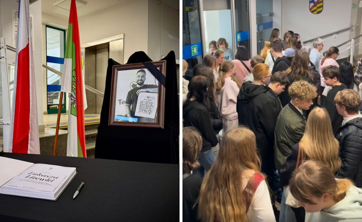 Sosnowiec żegna Łukasza Litewkę. Kolejki do księgi kondolencyjnej