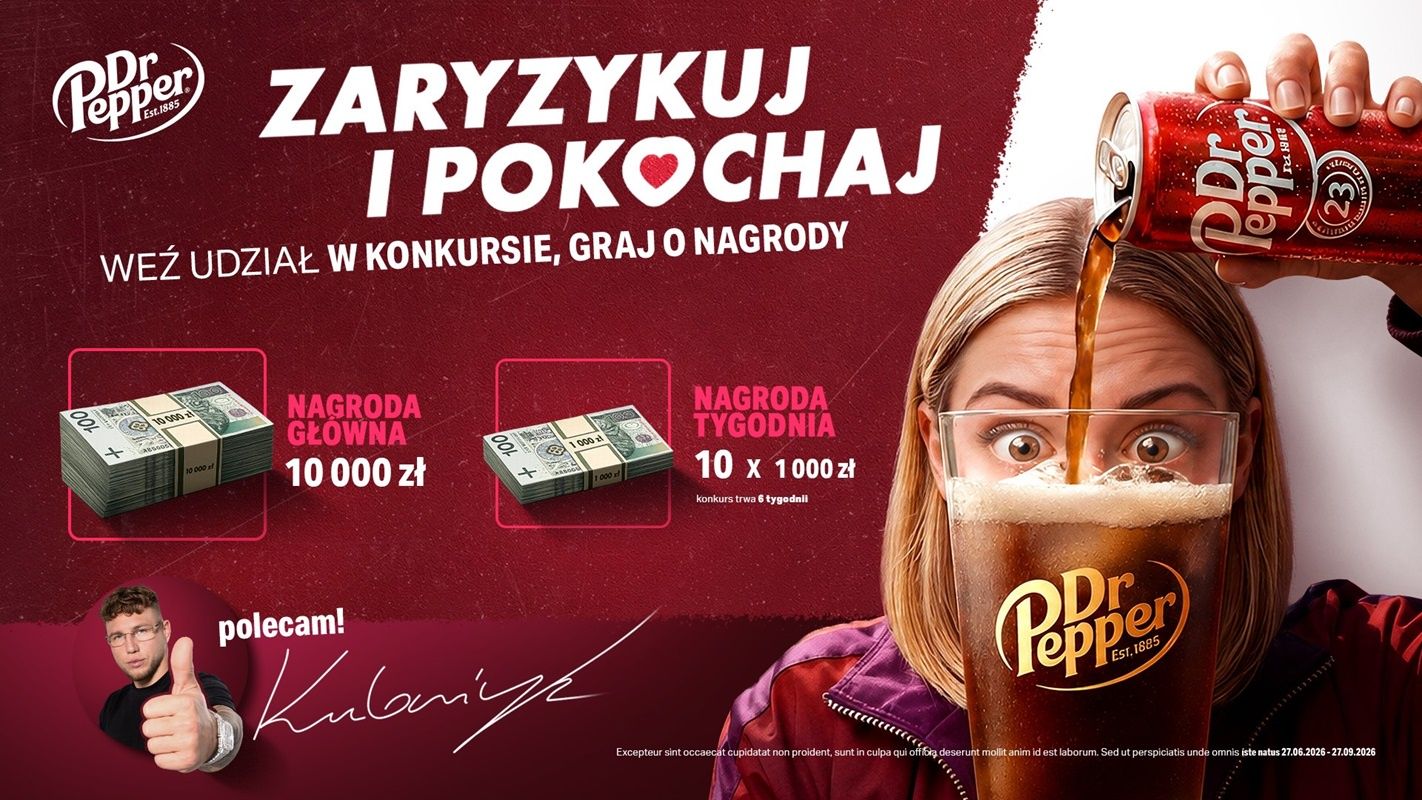 H2O Creative z kompleksową kampanią marki Dr Pepper