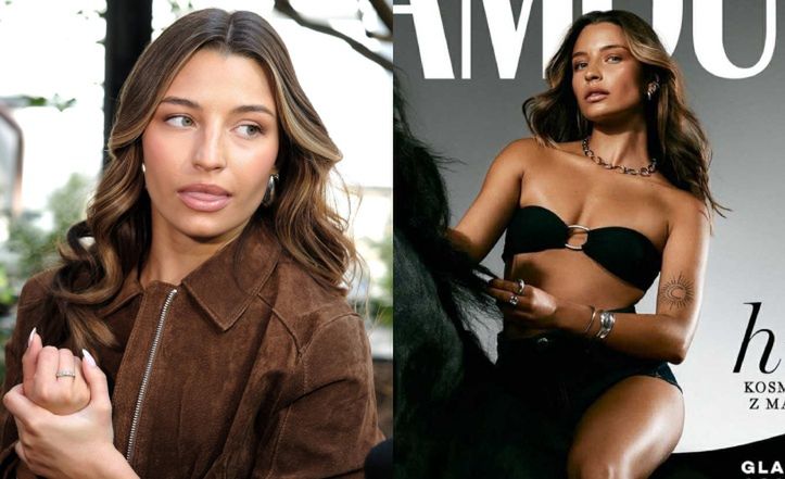 Julia "Anastazja" Wieniawa pozuje z koniem na dwóch okładkach "Glamour": "Ta sesja pokazuje moje DWA OBLICZA"