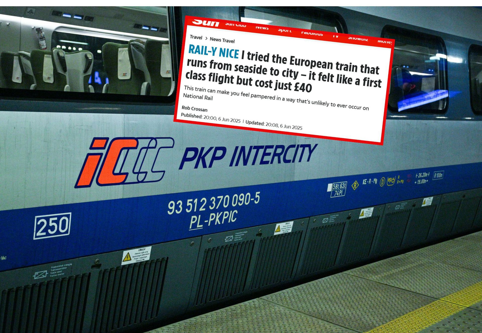 Brytyjski dziennikarz wsiadł do polskiego pociągu. Przeżył szok